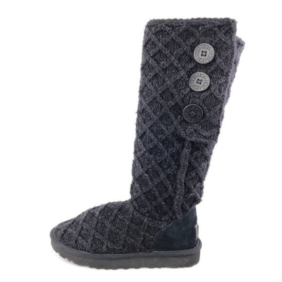 UGG Lattice Cardy Knit Tall Winter Boots 6 - Picture 1 of 13